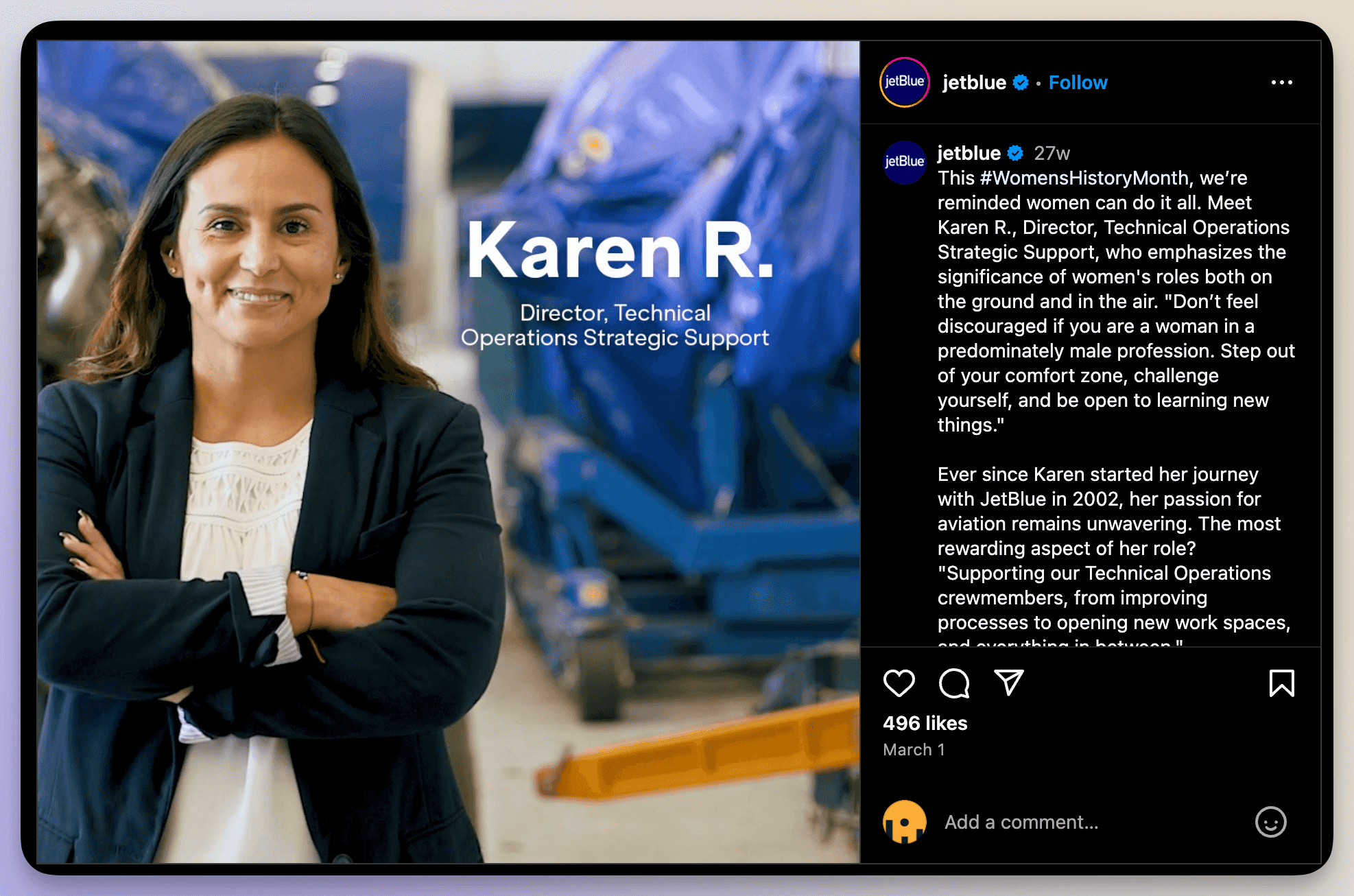 content pillar example - employee spotlight