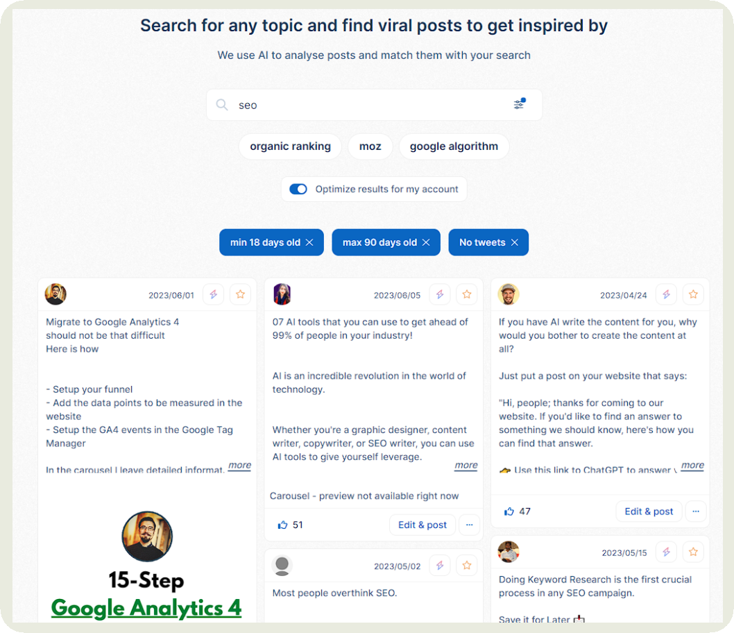taplio linkedin analytics tool